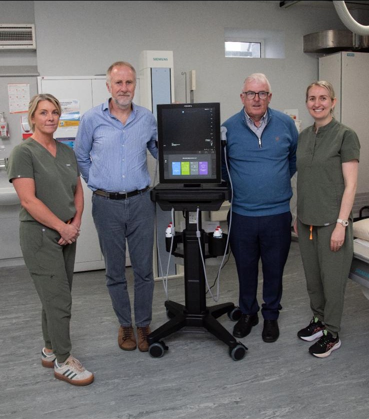 Representatives of The Friends of Mallow Hospital and hospital staff with the new mobile ultrasound machine